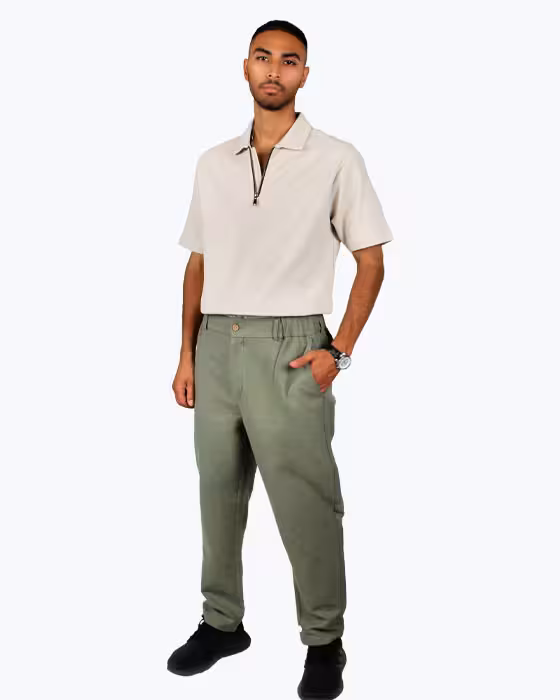 تیشرت نیم زیپ بیسکویتی جوراب نوین